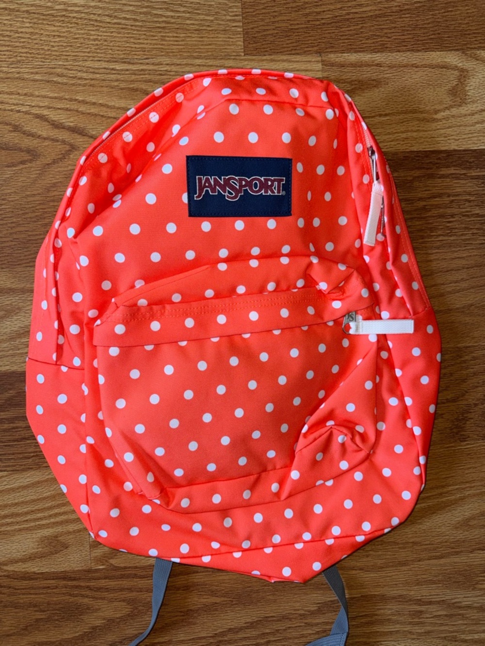JanSport Kids' Coral Polka Dot Backpack orange white